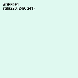 #DFF9F1 - White Ice Color Image