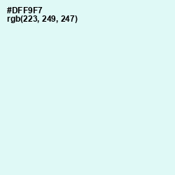 #DFF9F7 - White Ice Color Image