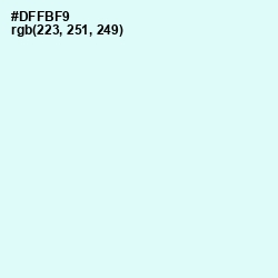 #DFFBF9 - Frosted Mint Color Image