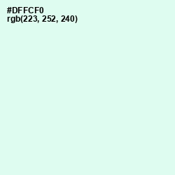 #DFFCF0 - White Ice Color Image