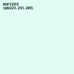 #DFFDF0 - White Ice Color Image