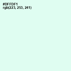 #DFFDF1 - White Ice Color Image