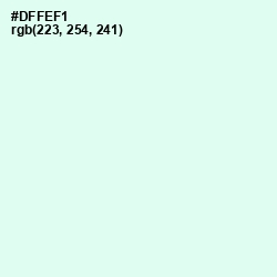 #DFFEF1 - White Ice Color Image