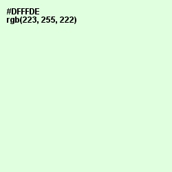#DFFFDE - Snowy Mint Color Image