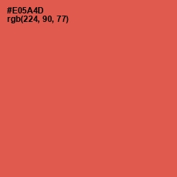 #E05A4D - Sunset Orange Color Image