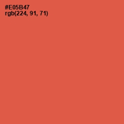 #E05B47 - Sunset Orange Color Image