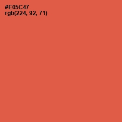 #E05C47 - Sunset Orange Color Image