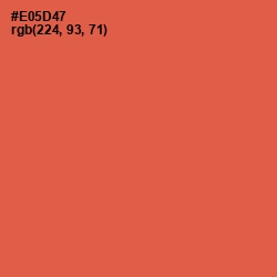 #E05D47 - Sunset Orange Color Image
