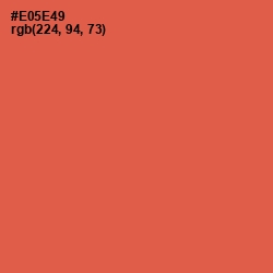#E05E49 - Sunset Orange Color Image