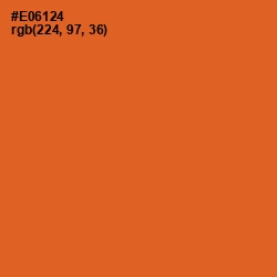 #E06124 - Outrageous Orange Color Image