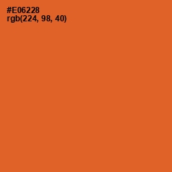 #E06228 - Outrageous Orange Color Image