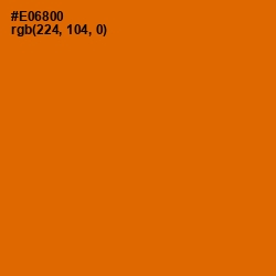 #E06800 - Clementine Color Image