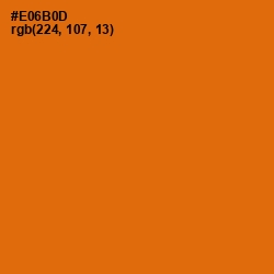 #E06B0D - Clementine Color Image