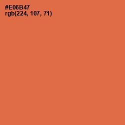 #E06B47 - Burnt Sienna Color Image