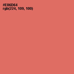 #E06D64 - Sunglo Color Image