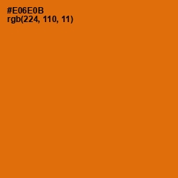 #E06E0B - Clementine Color Image