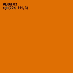 #E06F03 - Clementine Color Image