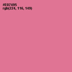 #E07495 - Deep Blush Color Image