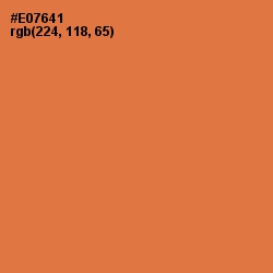 #E07641 - Burnt Sienna Color Image