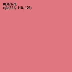 #E0767E - Sunglo Color Image