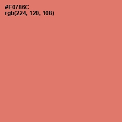 #E0786C - Sunglo Color Image