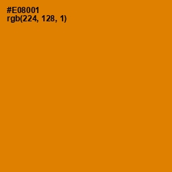 #E08001 - Gold Drop Color Image