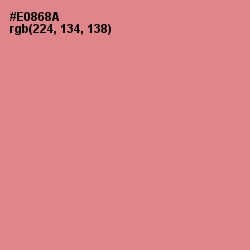 #E0868A - Tonys Pink Color Image