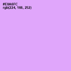 #E0A6FC - Mauve Color Image