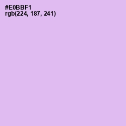 #E0BBF1 - Mauve Color Image