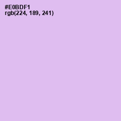 #E0BDF1 - Mauve Color Image