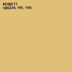 #E0BF77 - Harvest Gold Color Image
