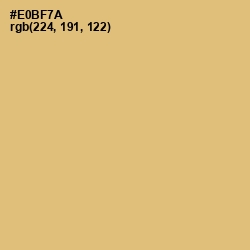 #E0BF7A - Harvest Gold Color Image