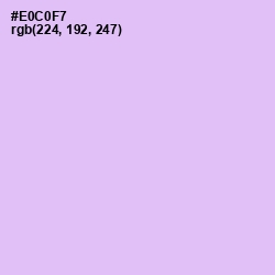 #E0C0F7 - French Lilac Color Image