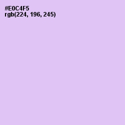 #E0C4F5 - French Lilac Color Image