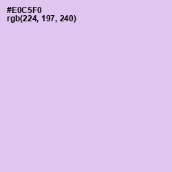 #E0C5F0 - French Lilac Color Image