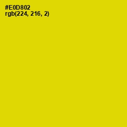 #E0D802 - School bus Yellow Color Image