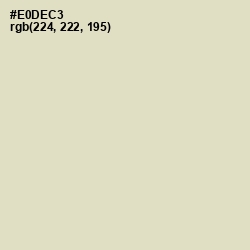 #E0DEC3 - Bone Color Image