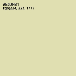 #E0DFB1 - Grain Brown Color Image