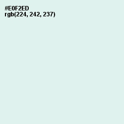 #E0F2ED - Apple Green Color Image