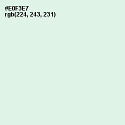 #E0F3E7 - Frostee Color Image