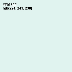 #E0F3EE - Apple Green Color Image