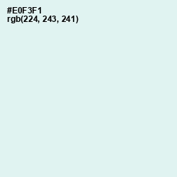 #E0F3F1 - Off Green Color Image