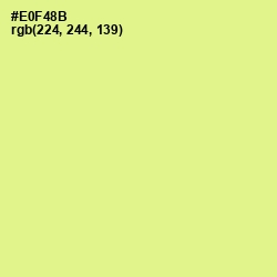 #E0F48B - Mindaro Color Image