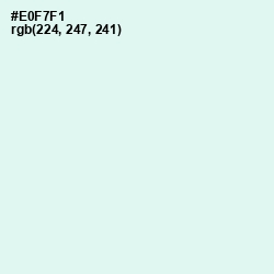 #E0F7F1 - Off Green Color Image