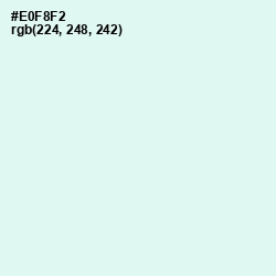 #E0F8F2 - Off Green Color Image
