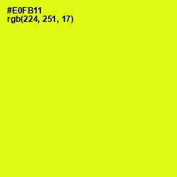 #E0FB11 - Lemon Color Image