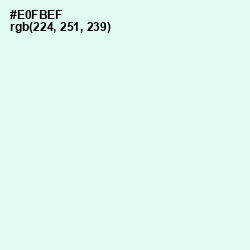 #E0FBEF - Hint of Green Color Image