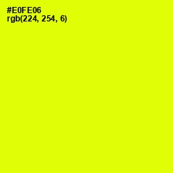 #E0FE06 - Yellow Color Image