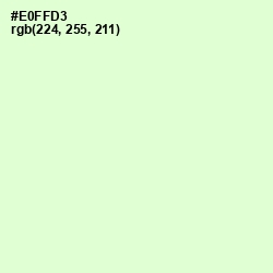 #E0FFD3 - Snow Flurry Color Image