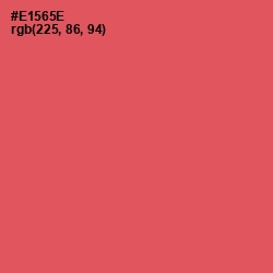 #E1565E - Sunset Orange Color Image